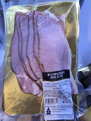 Free Range Bacon Rashers Natural Nitrite