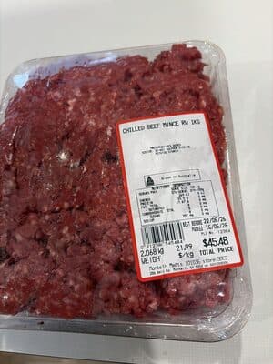 Chilled Beef Mince Raw
