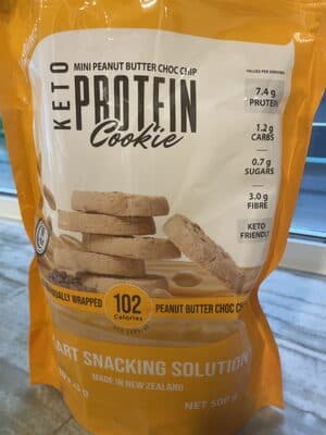 Mini Peanut Butter Choc Chip Keto Protein Cookie